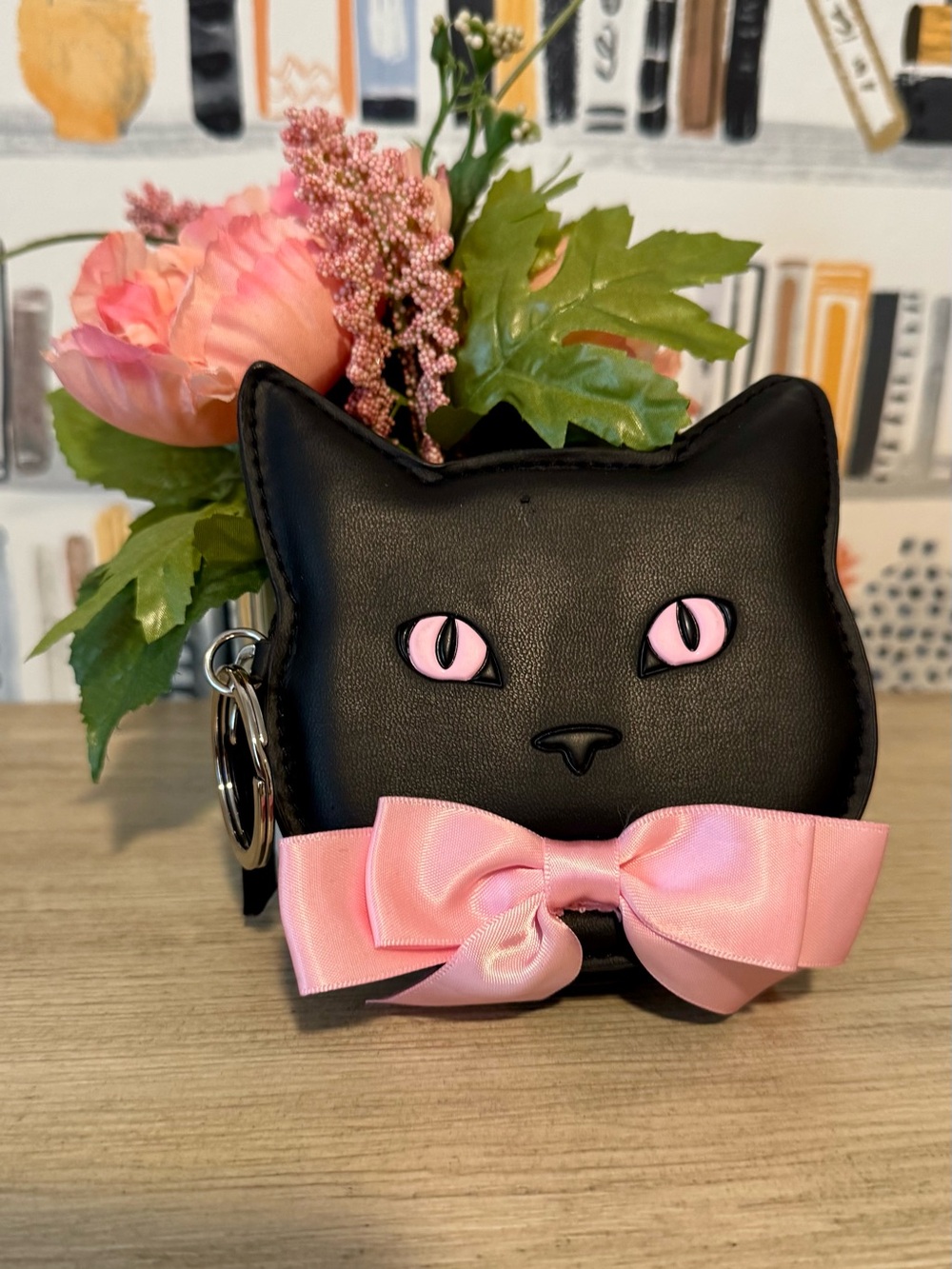 Bath and Body Works Black Cat Purse Charm Keychain